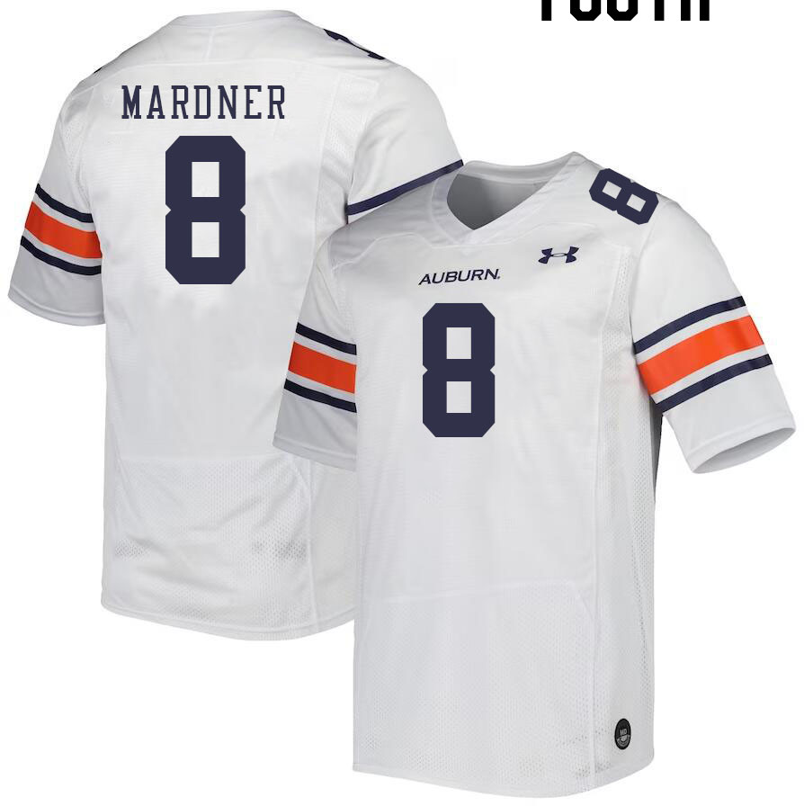 Youth #8 Nick Mardner Auburn Tigers College Football Jerseys Stitched-White